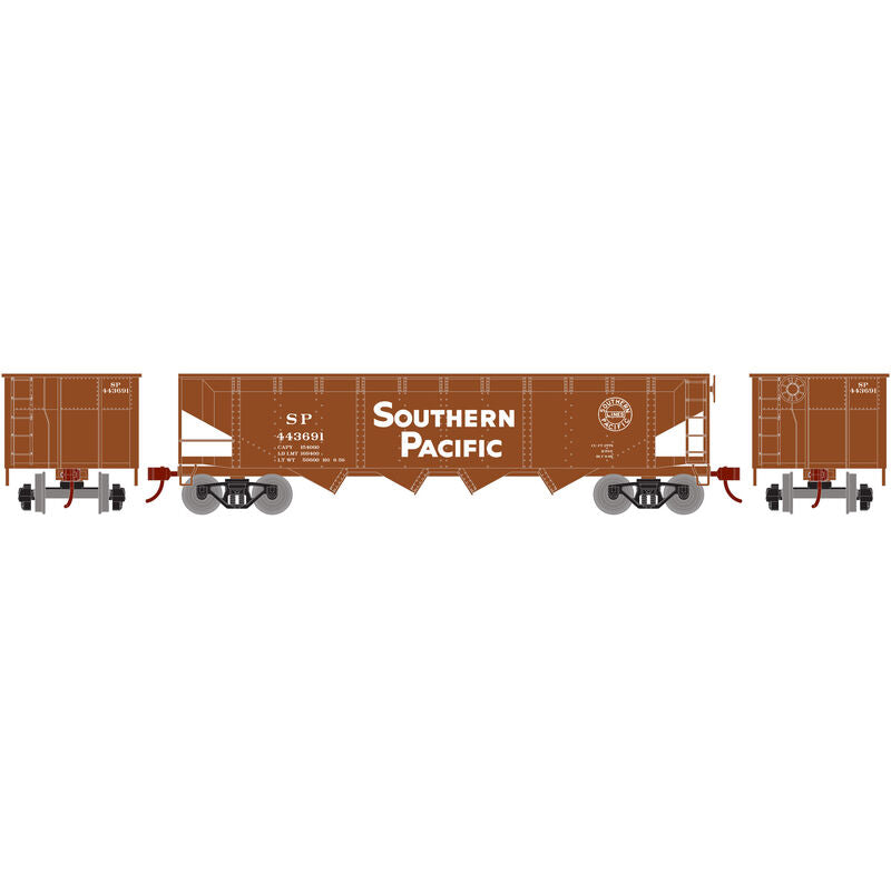 Roundhouse HO 40' 4-Bay Offset Hopper w/Coal Load, SP #443691 - RND88031