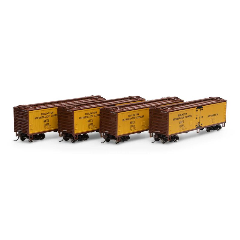 Roundhouse HO 40' Wood Reefer, BREX (4) - RND98491