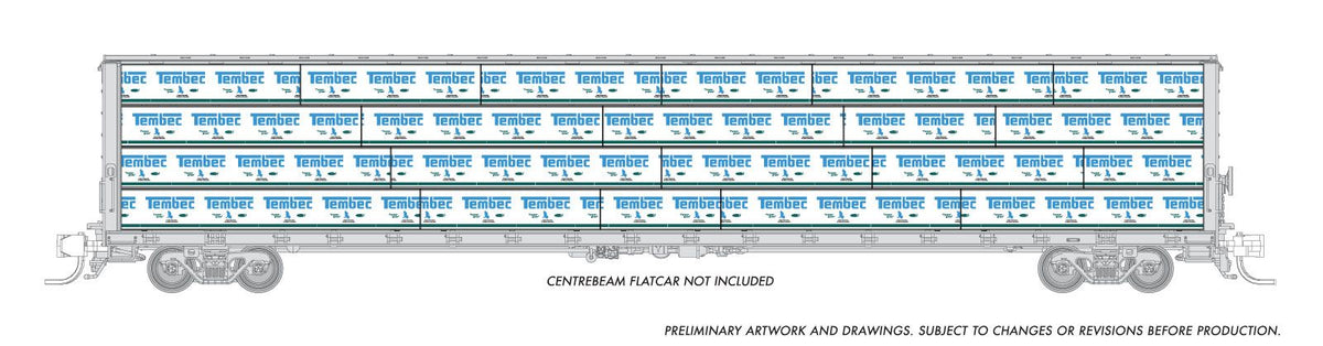 Rapido Trains N-Scale Centerbeam Flatcar Lumber Load Tembe