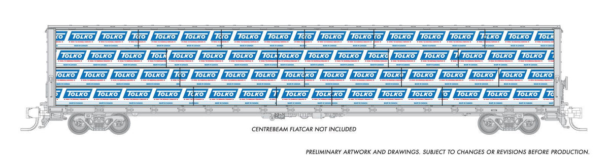 Rapido Trains N-Scale Centerbeam Flatcar Lumber Load Tolko