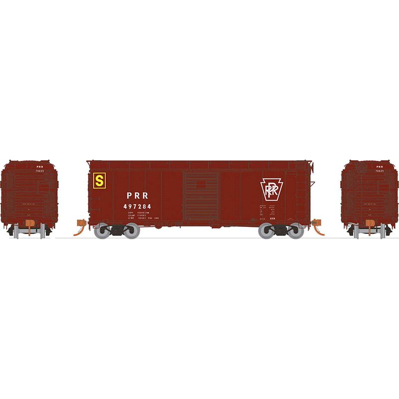 Rapido Trains HO X31A Boxcar Single Door, PRR Plain (6) - RPI123006