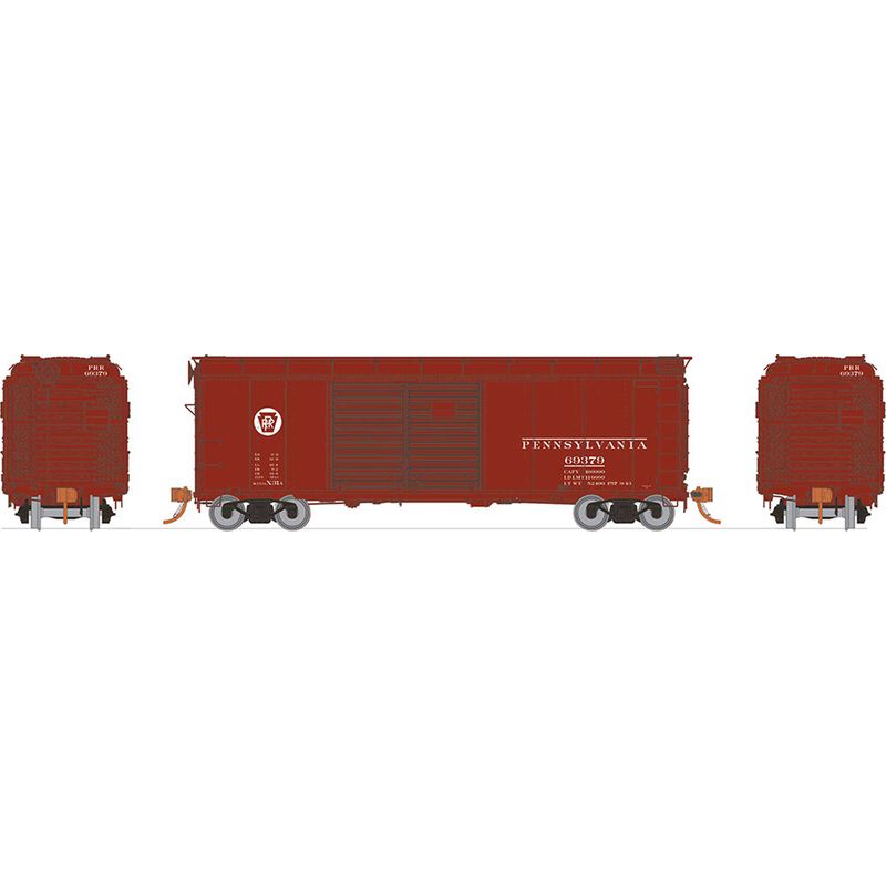 Rapido Trains RPI123008 HO X31A Boxcar Double Door, PRR Circle (6) - RPI123008