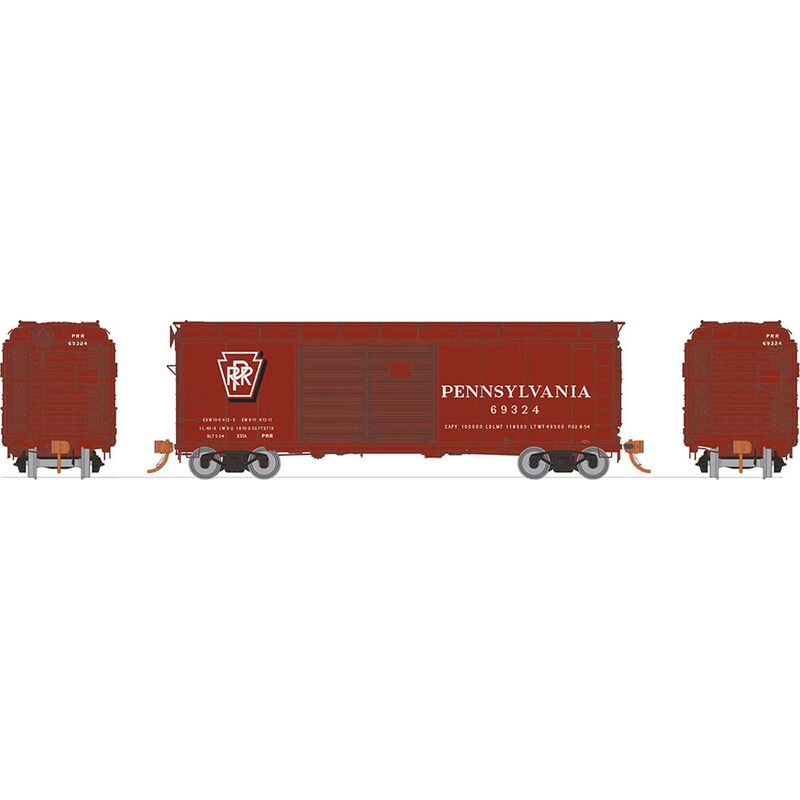 Rapido Trains RPI123009 HO X31A Boxcar Double Door, PRR Shadow (6) - RPI123009