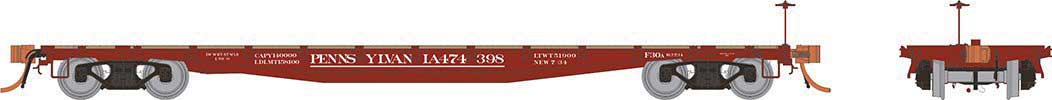 Rapido Trains HO F30A 50' Flat Car: PRR Delivery - Single Car - RPI138001A
