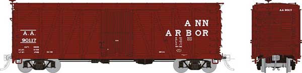 Rapido Trains USRA Single-Sheathed Wood Boxcar - Ready to Run -- Ann Arbor (Boxcar Red) - RPI142001A