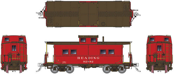 Rapido Trains HO NE-style Steel Caboose: RDG As Delivered: 92882