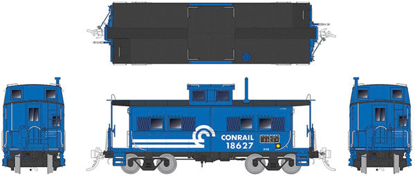 Rapido Trains HO NE-style Steel Caboose: Conrail: #18632
