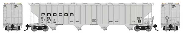 Rapido Trains HO Procor 5820 Covered Hopper UNPX Low Black Logo - RPI157005A