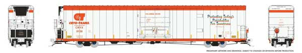 Rapido HO Greenbrier 72' IL 7780 Mechanical Reefer - Ready to Run -- Cyro-Trans CRYX #5157 Chicago (white, orange)