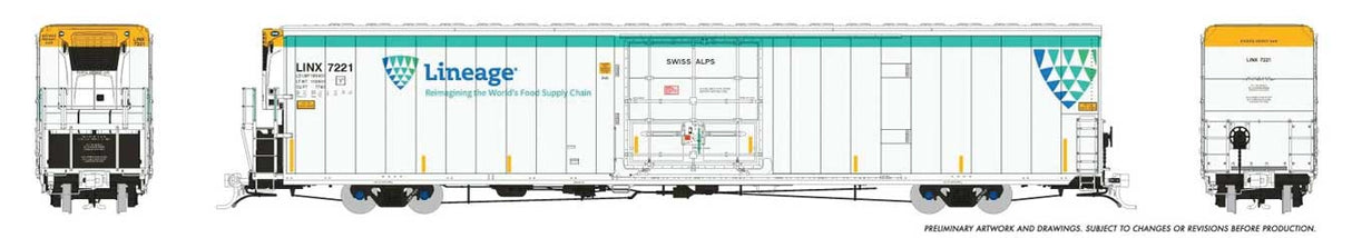 Rapido HO Greenbrier 72' IL 7780 Mechanical Reefer 6-Pack - Ready to Run -- Lineage Set #1 (white, green, blue)