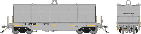 Rapido Trains HO Greenbrier Transverse Coil Car 6-Pack - Ready to Run -- Chicago Heights Terminal & Transfer Set #1 (gray)
