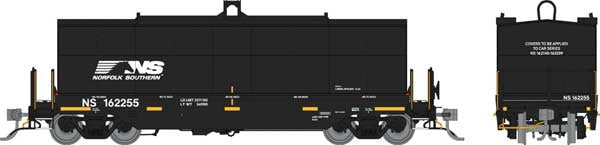 Rapido Trains HO Greenbrier Transverse Coil Car - Ready to Run -- Norfolk Southern Random from Set #1 (black, white, Horse Head Logo)
