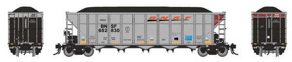 Rapido Trains RPI169002A HO AutoFlood III RD Hopper: BNSF Wedge Single Car - RPI169002A