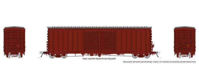 Rapido Trains HO Pacific Car & Foundry B-70-69 Boxcar - Ready to Run -- Brown Unlettered