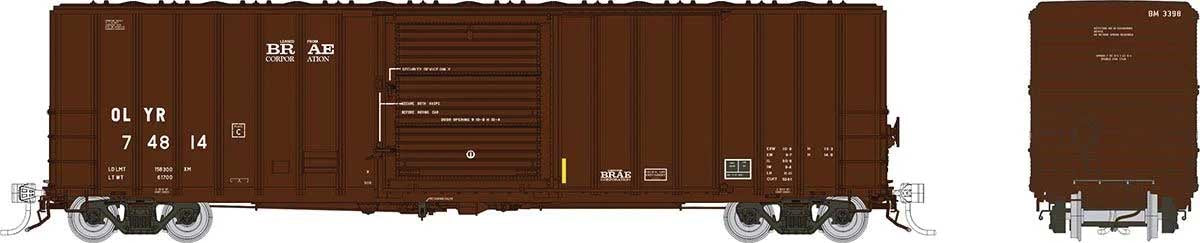 Rapido Trains HO Pacific Car & Foundry 5317 Cubic Foot 50' Boxcar - Ready to Run -- Olympic Railway OLYR (Boxcar Red, white)