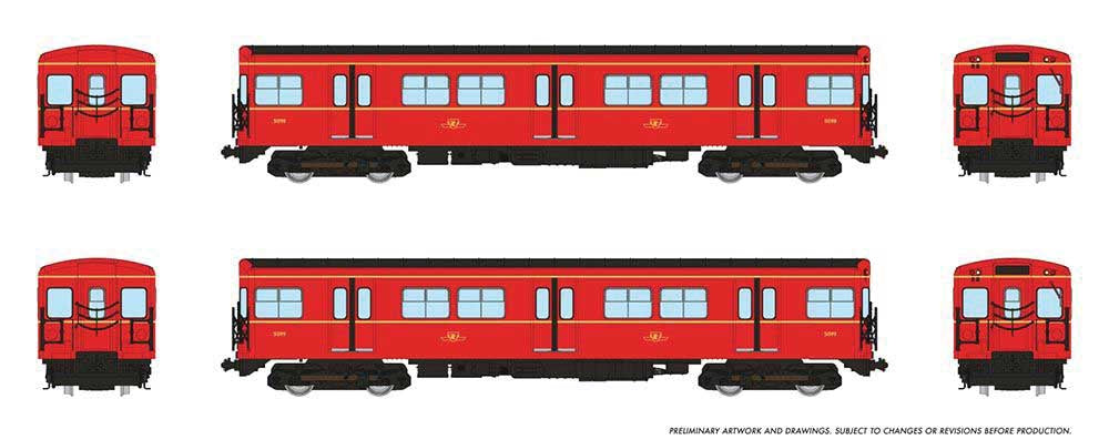 Rapido HO Toronto G-Class Subway A-B Set - Sound and DCC -- Toronto Transit Commission #5098, 5099