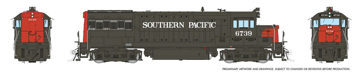 Rapido Trains HO GE U25B Low Hood - DC / DCC Ready - Southern Pacific (SP) - Bloody Nose w/o Logo: #6739