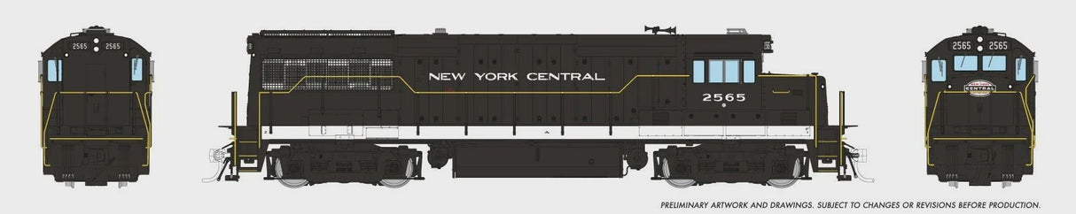 Rapido Trains HO GE U25B Low Hood - DC / DCC Ready - New York Central (NYC) - Cigar Band: #2565
