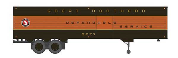 Rapido Trains HO 40' Fruehauf Fluted Side V-Van Trailer, GN #3 - RPI403042