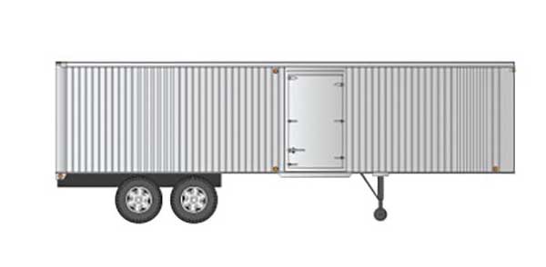 Rapido Trains Fruehauf 40' Integral-Post Volume Van Trailer w/Side Door - Assembled -- Painted, Unlettered (silver) - RPI403061