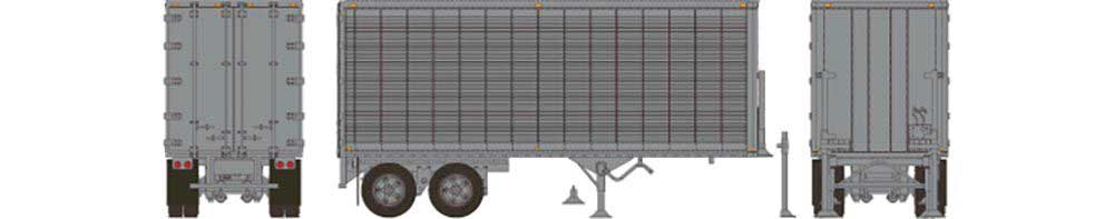 HO 26 Can-Car Trailer Silver UNDEC