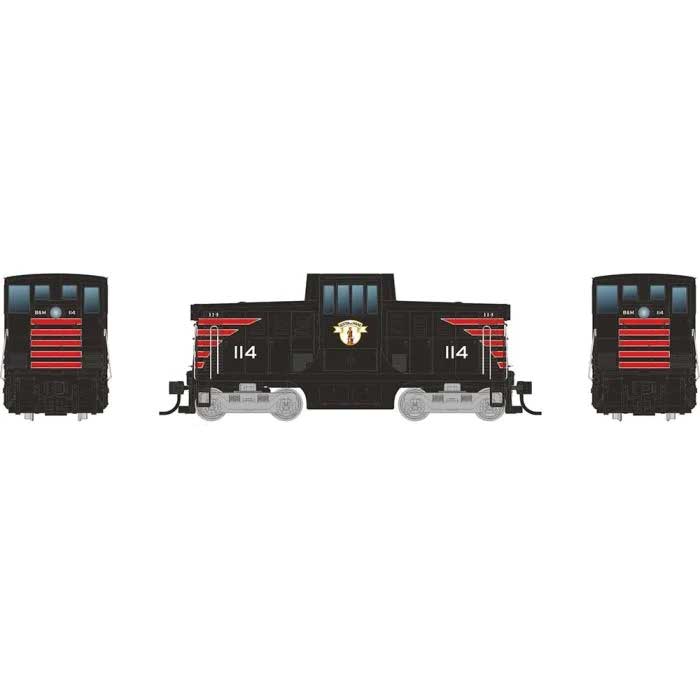 Rapido HO GE 44-Tonner - Sound and DCC -- Boston & Maine #117 (black, red, Minuteman Logo)