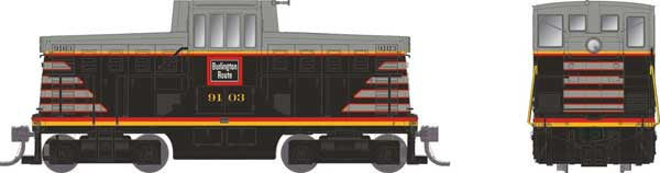 Rapido Trains HO GE 44-Tonner - Sound and DCC -- Chicago, Burlington & Quincy #9103 (black, gray, red, yellow)