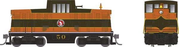 Rapido Trains HO GE 44-Tonner - Sound and DCC -- Great Northern #51 (Omaha Orange, Pullman Green)