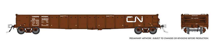 Rapido Trains 52' 6" Canadian Mill Gondola - Ready to Run -- Canadian National (Boxcar Red, Noodle Logo) - RPI50050A