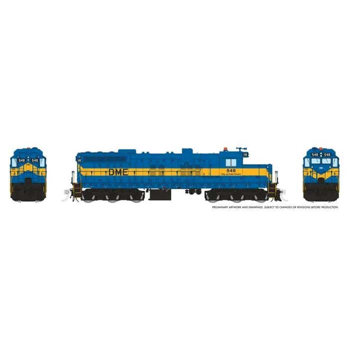 Rapido Trains HO EMD SD10 Low Nose - ESU LokSound and DCC -- Dakota, Minnesota & Eastern #548 (blue, yellow)