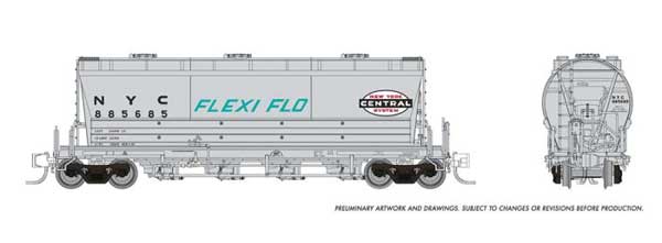 Rapido Trains N Flexi Flo Hopper Late NYC As Delivered - RPI533003A