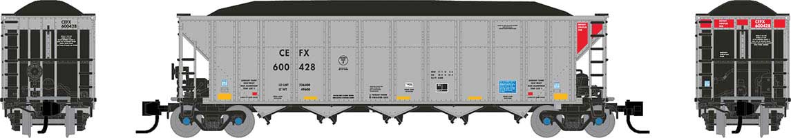 Rapido Trains N AutoFlood III RD Coal Hopper CEFX #1 - RPI538006A