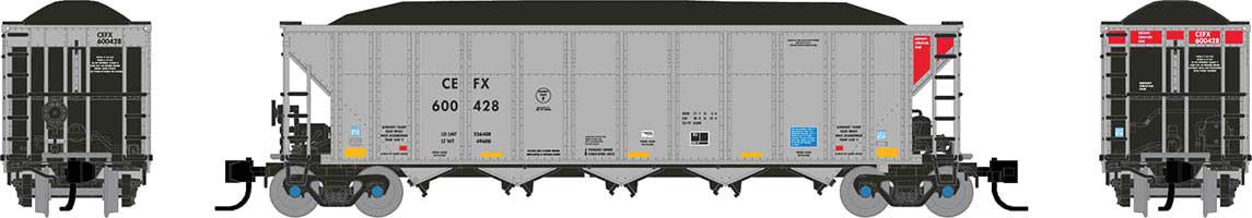 Rapido Trains N AutoFlood III RD Coal Hopper CEFX #3 - RPI538008A