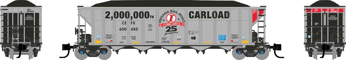 Rapido Trains N AutoFlood III RD Coal Hop CEFX INRD 2M Carload - RPI538010