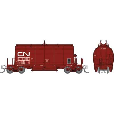 Long Barrel Ore Hopper - Ready to Run -- Canadian National (mineral brown, noodle logo) #2