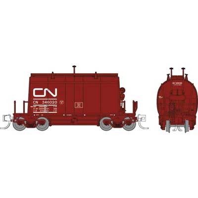 Short Barrel Ore Hopper - Ready to Run -- Canadian National (mineral brown, noodle logo) #2