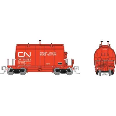 Short Barrel Ore Hopper - Ready to Run -- Canadian National (Scale Test Car, orange, noodle logo)