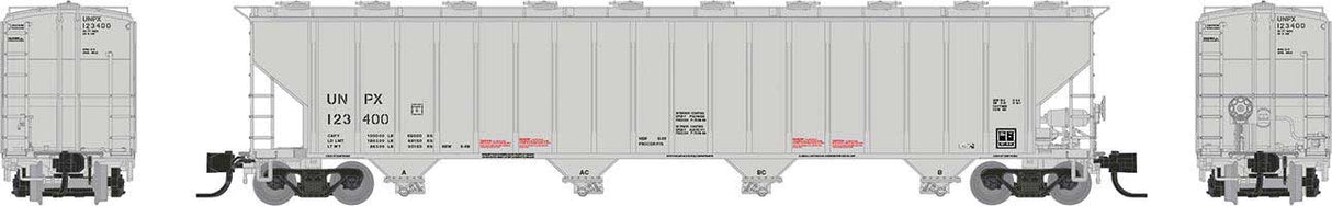 Rapido N Procor 5820 Covered Hopper Rapido N Procor Ltd. UNPX (gray, No Rapido N Procor Lettering) (Random Road #)