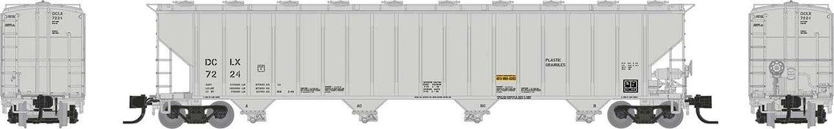 Rapido N Procor 5820 Covered Hopper Dow Chemical DCLX (gray, black, Reporting Marks Only) (Random Road #)