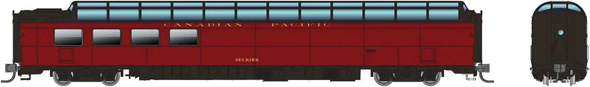 Rapido N SP 3/4 Dome Lounge Smooth Sides - Ready to Run -- Canadian Pacific #3605 Selkirk (maroon, black)