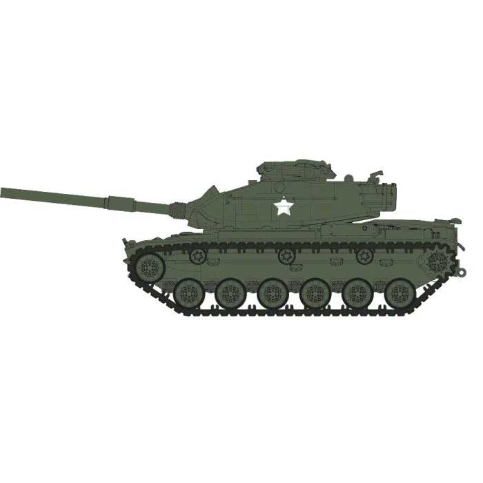 Rapido Trains HO M60A1 Tank - Assembled -- U.S. Army (green)