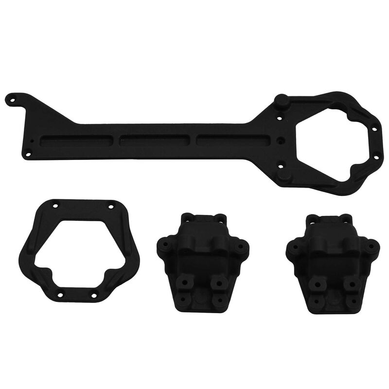 RPM Products Front and Rear Upper Chassis/Diff Covers, Black - RPM70792