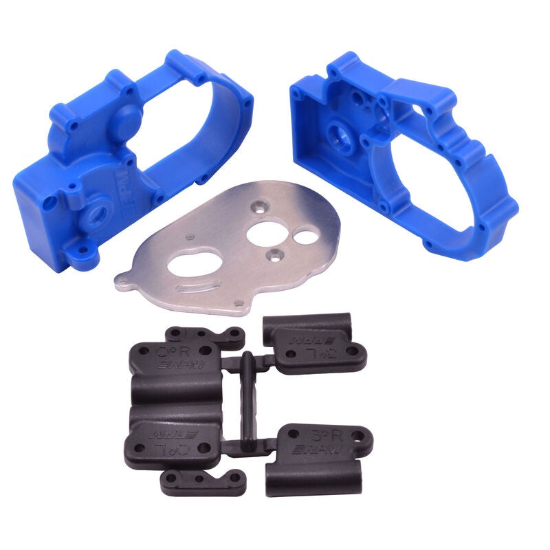 RPM Products Gearbox Housing & R Mounts,Blue:TRA 2WD Vehicles - RPM73615