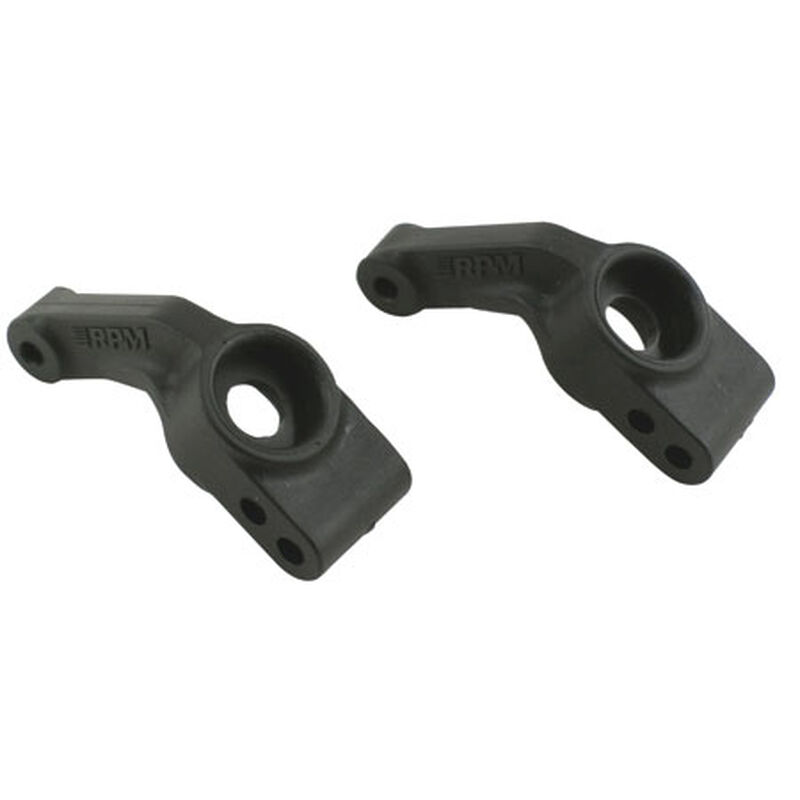 RPM Products Rear Bearing Carriers, for Traxxas Slash 2wd, E-Rustler, E-Stampede 2wd & Bandit, Black - RPM80382