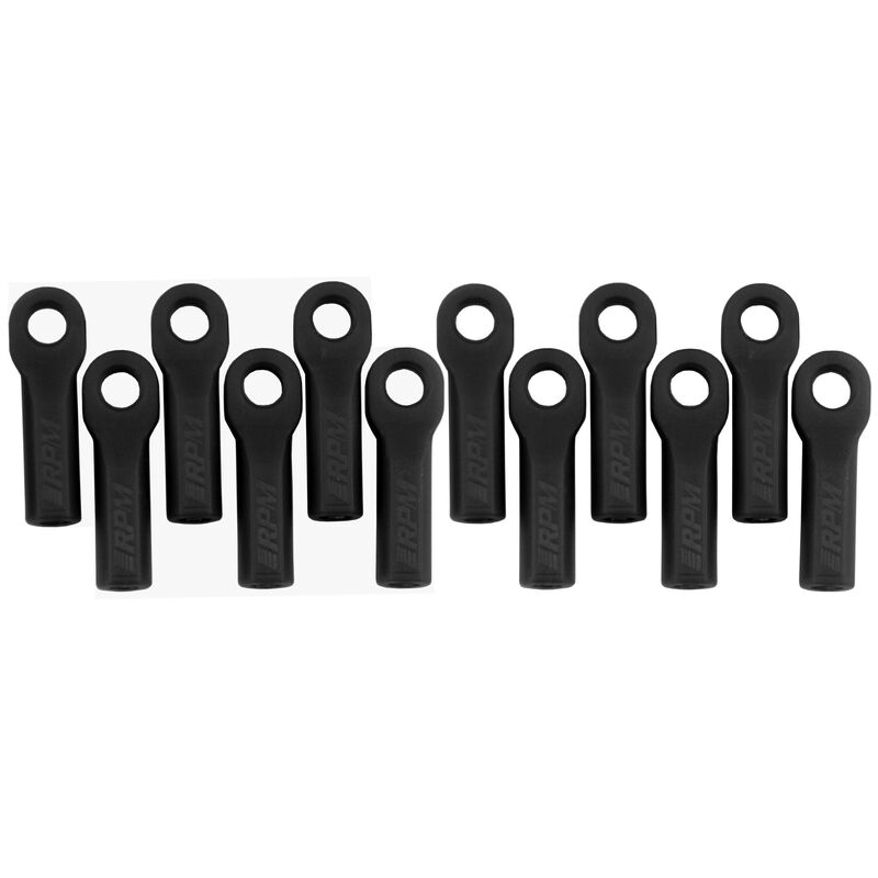 RPM Products Long Rod Ends (12), Black: TRA 1/10,Rally - RPM80512