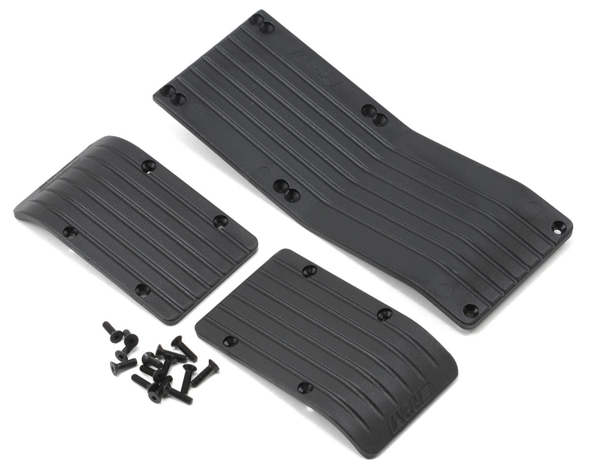 RPM Products 3-Piece Skid Plate, Black: T-Maxx 3.3, E-Maxx 3905 - RPM80772
