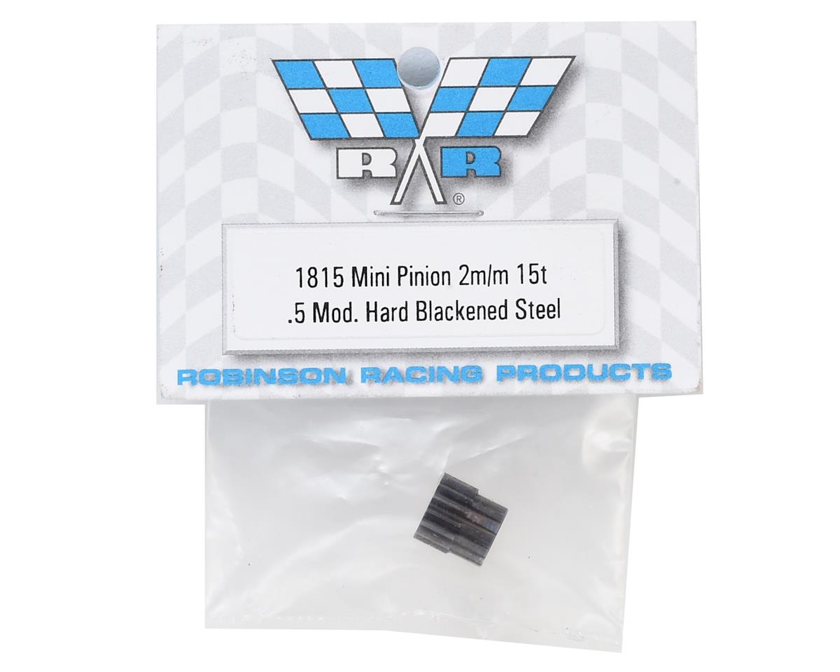 Robinson Racing .5 Mod Hardened Steel Mini Pinion (2mm Bore) - 15 Tooth
