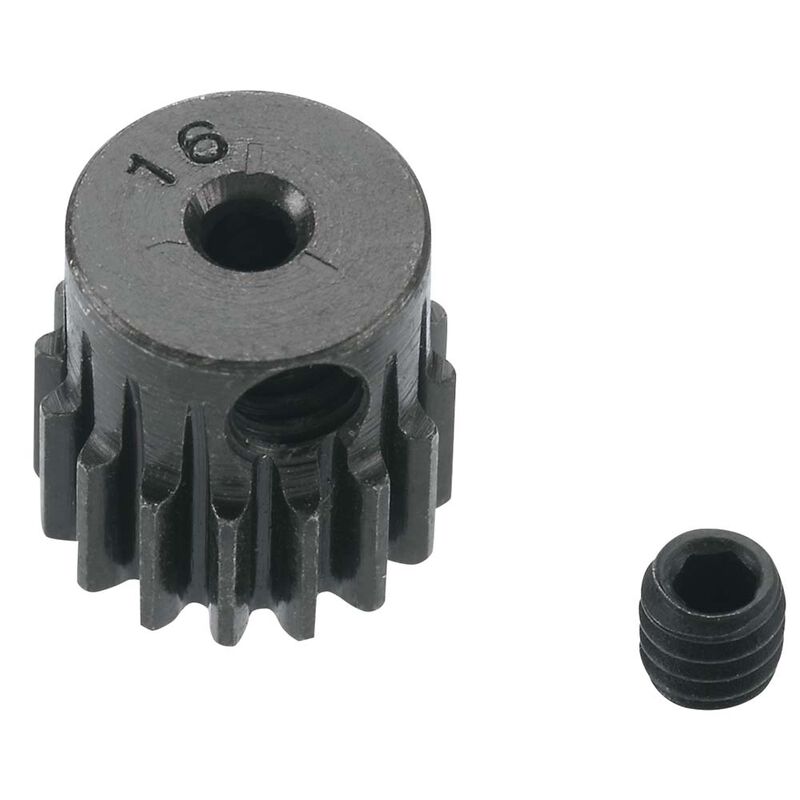 Robinson Racing Products Hard Blackened Steel Mini Pinion 2mm, .5 Mod 16T - RRP1816