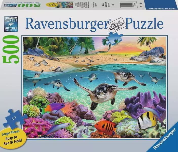 Ravensburger Race of the Baby Sea Turtles 500 pc Large Format Puzzle