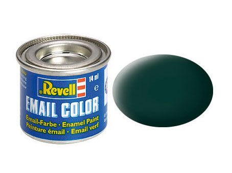 Revell of Germany 14ml Enamel Black-Green Mat Tinlets - RVL32140